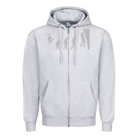 Heather Grey funny rock climbing evolution Zipper Hoodie - linhVisuals