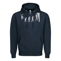 Navy funny rock climbing evolution Zipper Hoodie - linhVisuals