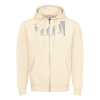 Sandshell funny rock climbing evolution Zipper Hoodie - linhVisuals