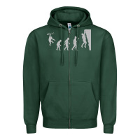 Sports Green funny rock climbing evolution Zipper Hoodie - linhVisuals