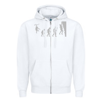 White funny rock climbing evolution Zipper Hoodie - linhVisuals