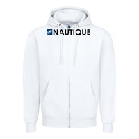 White Nautique Boats Zipper Hoodie - linhVisuals