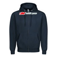Navy Nautique Boats Zipper Hoodie - linhVisuals