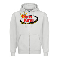 Dove Grey Pizza King Cowboy Zipper Hoodie - linhVisuals