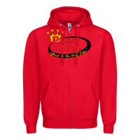 Red Pizza King Cowboy Zipper Hoodie - linhVisuals