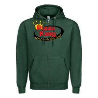 Sports Green Pizza King Cowboy Zipper Hoodie - linhVisuals