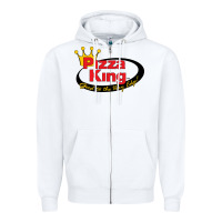 White Pizza King Cowboy Zipper Hoodie - linhVisuals