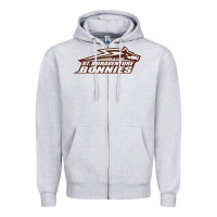 Heather Grey st. bonaventure bonnies Zipper Hoodie - linhVisuals
