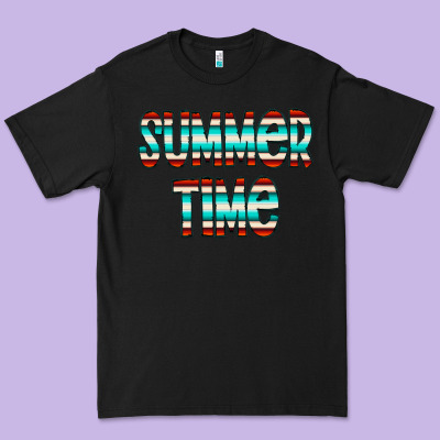 Summer Time Serape Doodle Premium Tee Designed By Cowcowdesign