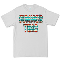 Dove Grey summer time serape doodle Premium Tee - CowCowDesign