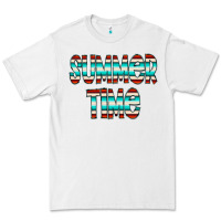 White summer time serape doodle Premium Tee - CowCowDesign