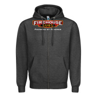 Charcoal Heather Firehouse Subs Zipper Hoodie - linhVisuals