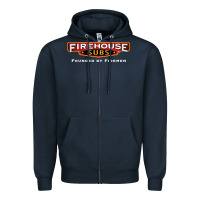 Navy Firehouse Subs Zipper Hoodie - linhVisuals