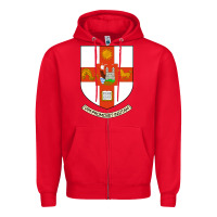 Red university bristol Zipper Hoodie - linhVisuals