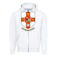 White university bristol Zipper Hoodie - linhVisuals