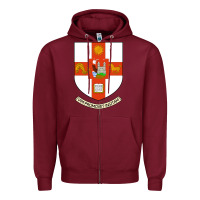 Burgundy university bristol Zipper Hoodie - linhVisuals