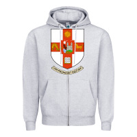 Heather Grey university bristol Zipper Hoodie - linhVisuals