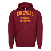 Burgundy knoxville tennessee tn vintage athletic sports design pullover hoodie Zipper Hoodie - linhVisuals
