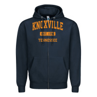 Navy knoxville tennessee tn vintage athletic sports design pullover hoodie Zipper Hoodie - linhVisuals