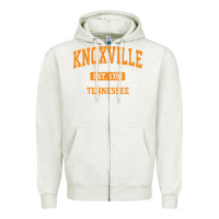 Oatmeal Heather knoxville tennessee tn vintage athletic sports design pullover hoodie Zipper Hoodie - linhVisuals