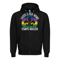 Black laissez les bons temps rouler gift mardi gras masquerade t shirt Zipper Hoodie - linhVisuals