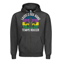 Charcoal Heather laissez les bons temps rouler gift mardi gras masquerade t shirt Zipper Hoodie - linhVisuals