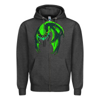 Charcoal Heather viper Zipper Hoodie - linhVisuals
