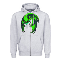 Heather Grey viper Zipper Hoodie - linhVisuals