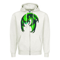 Oatmeal Heather viper Zipper Hoodie - linhVisuals