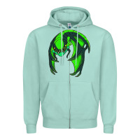 Seafoam viper Zipper Hoodie - linhVisuals