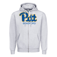 Heather Grey pitt bradford, University of Pittsburgh at Bradford, Zipper Hoodie - linhVisuals