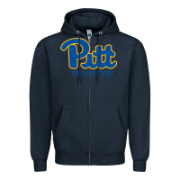 Navy pitt bradford, University of Pittsburgh at Bradford, Zipper Hoodie - linhVisuals