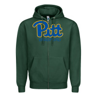 Sports Green pitt bradford, University of Pittsburgh at Bradford, Zipper Hoodie - linhVisuals