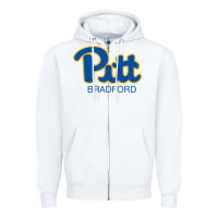 White pitt bradford, University of Pittsburgh at Bradford, Zipper Hoodie - linhVisuals