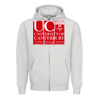 Dove Grey university canterbury Zipper Hoodie - linhVisuals