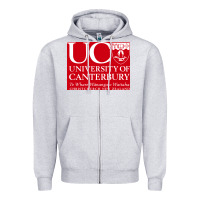 Heather Grey university canterbury Zipper Hoodie - linhVisuals