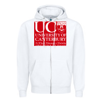 White university canterbury Zipper Hoodie - linhVisuals