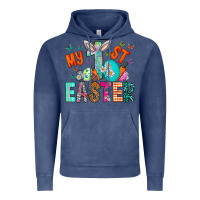 Vintage Denim My 1st Easter Vintage Hoodie - CowhideDigitalArt