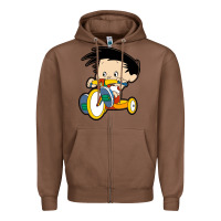 Chestnut bobby on his bike   bobbys world Zipper Hoodie - linhVisuals