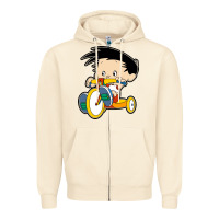 Sandshell bobby on his bike   bobbys world Zipper Hoodie - linhVisuals