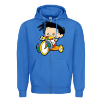 True Royal bobby on his bike   bobbys world Zipper Hoodie - linhVisuals