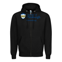 Black University of Pittsburgh at Greensburg, Zipper Hoodie - linhVisuals