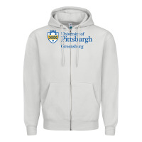 Dove Grey University of Pittsburgh at Greensburg, Zipper Hoodie - linhVisuals