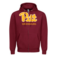 Burgundy UPG, Pitt-Greensburg, Bobcats, Zipper Hoodie - linhVisuals