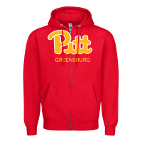 Red UPG, Pitt-Greensburg, Bobcats, Zipper Hoodie - linhVisuals