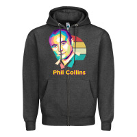 Charcoal Heather wpap phil collins rock Zipper Hoodie - linhVisuals