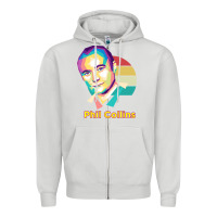 Dove Grey wpap phil collins rock Zipper Hoodie - linhVisuals