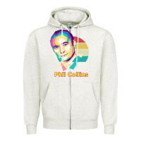 Oatmeal Heather wpap phil collins rock Zipper Hoodie - linhVisuals