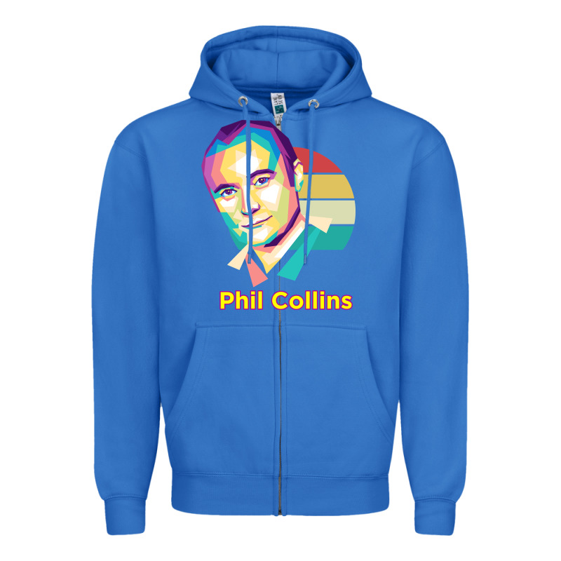 Wpap Phil Collins Rock Zipper Hoodie by linhVisuals | Teevron
