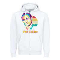 White wpap phil collins rock Zipper Hoodie - linhVisuals